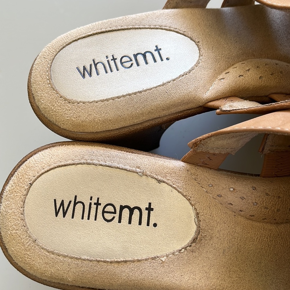 EUC White Mountain Size 10 W women’s 3 inch heel tan sandals, barely wor… - Picture 4 of 9